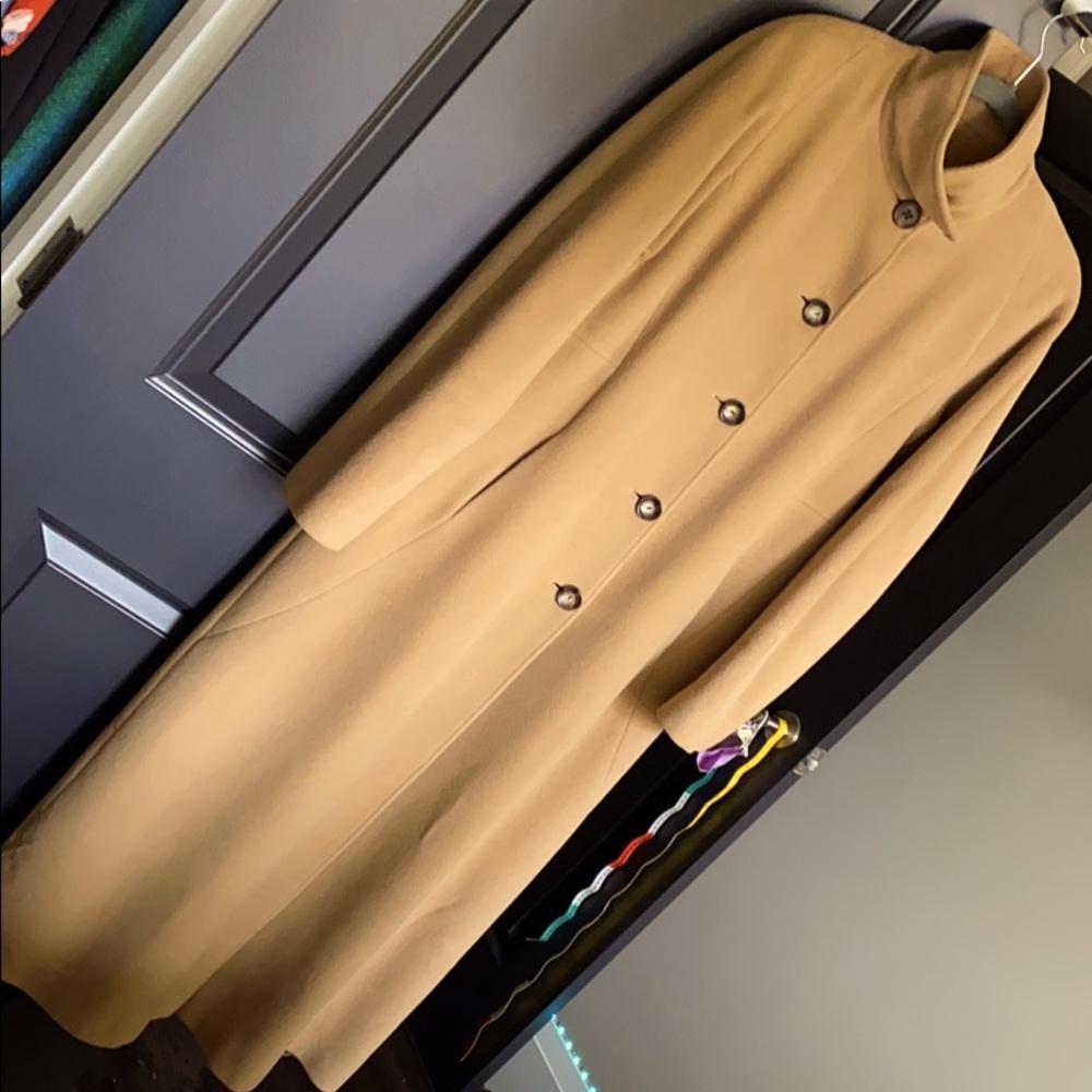 Women’s long lamb wool angora coat